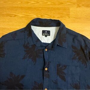 Ben Sherman Navy Floral Short-Sleeve Shirt